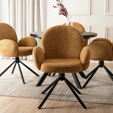 Стул поворотный MEBEL ELITE MUSSO Горчичный фотография