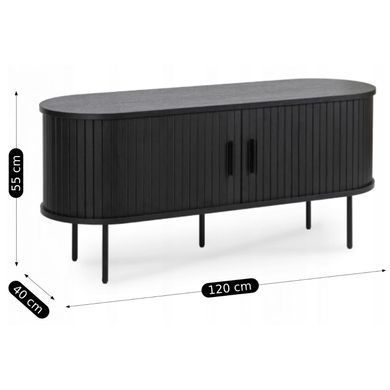 ТВ Тумба MEBEL ELITE TRISH 120 Чорний фотографія