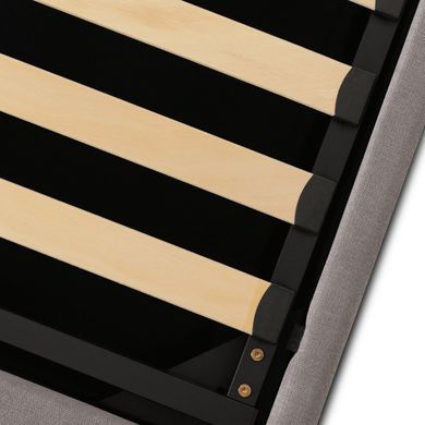 Кровать двуспальная MEBEL ELITE MARSYLIA 160x200 см Серая фотография