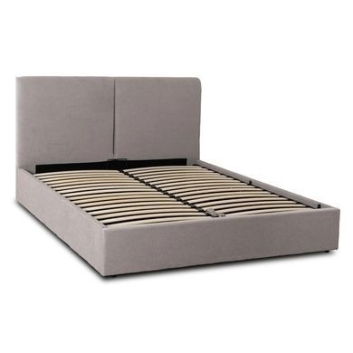 Кровать двуспальная MEBEL ELITE MARSYLIA 160x200 см Серая фотография