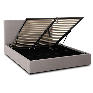 Кровать двуспальная MEBEL ELITE MARSYLIA 160x200 см Серая фотография