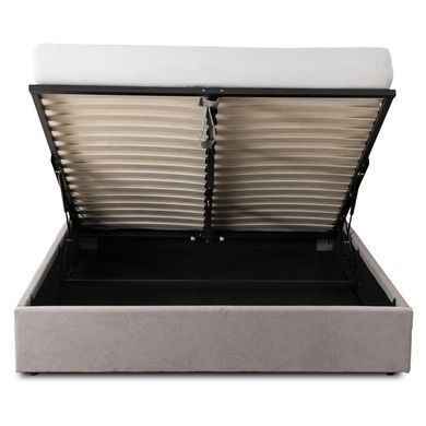 Кровать двуспальная MEBEL ELITE MARSYLIA 160x200 см Серая фотография