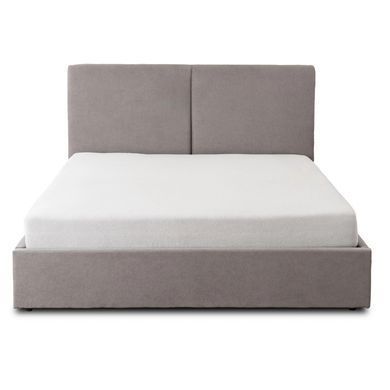 Кровать двуспальная MEBEL ELITE MARSYLIA 160x200 см Серая фотография