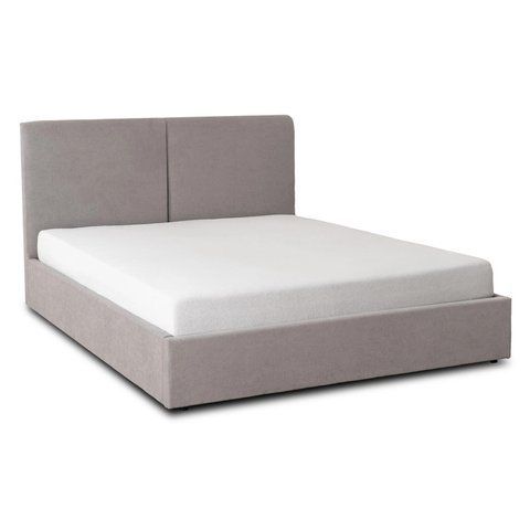 Ліжко двоспальне MEBEL ELITE MARSYLIA 160x200 см Сірий фотографія