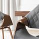 Стілець оксамитовий MEBEL ELITE LUISE Velvet Сірий/Горіх