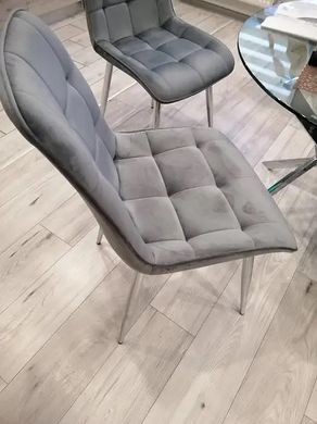 Стул CHIC CHROM Velvet Signal Серый фотография