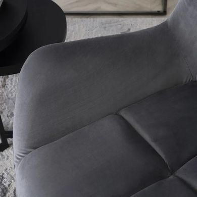Крісло м'яке оксамитове MEBEL ELITE VINCENT Velvet Сірий фотографія