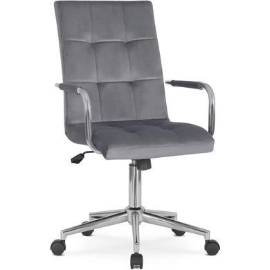 Стілець офісний поворотний MEBEL ELITE BOSTON Velvet, Сірий фотографія