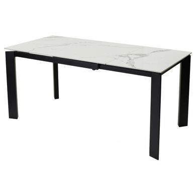 Стіл Обідній VERMONT STATURARIO/BLACK Concepto 120/170x80 Кераміка Глянець фотографія