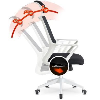 Стілець офісний поворотний MEBEL ELITE FLEX чорний фотографія