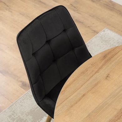 Стул бархатный MEBEL ELITE RODRI Velvet Черный / Натуральный фотография