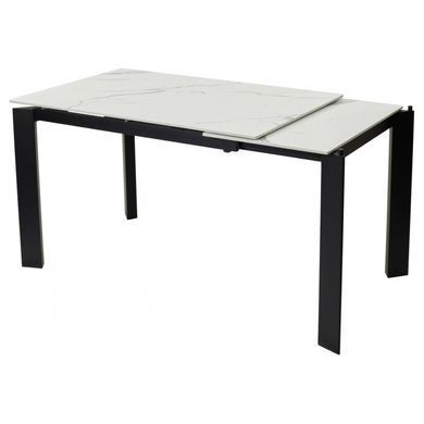 Стіл Обідній VERMONT STATURARIO/BLACK Concepto 120/170x80 Кераміка Глянець фотографія