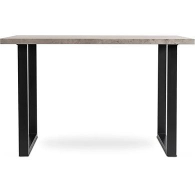 Стіл MEBEL ELITE ALTE MAX 130х65 см бетон / чорний фотографія