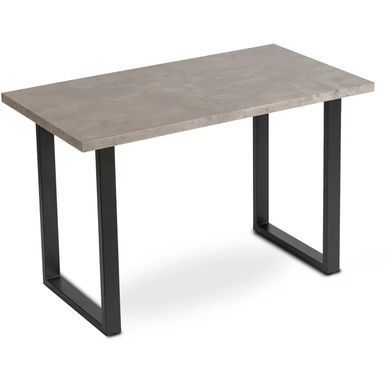 Стіл MEBEL ELITE ALTE MAX 130х65 см бетон / чорний фотографія