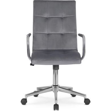 Стілець офісний поворотний MEBEL ELITE BOSTON Velvet, Сірий фотографія