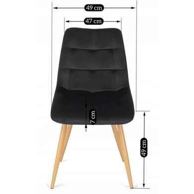 Стул бархатный MEBEL ELITE RODRI Velvet Черный / Натуральный фотография