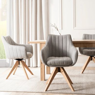Стілець поворотний MEBEL ELITE LEMON Сірий фотографія