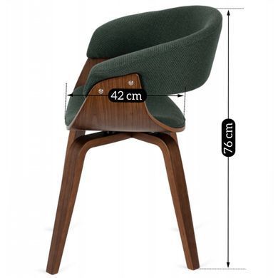 Стул MEBEL ELITE GARY 2 Зеленый / ореховый фотография