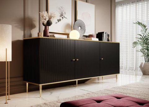 Комод Glamour Cama 180 Чорний фотографія