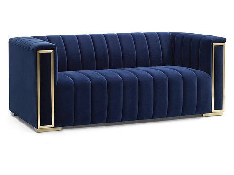 Софа VOGUE Velvet 2 Signal Темно-синий фотография