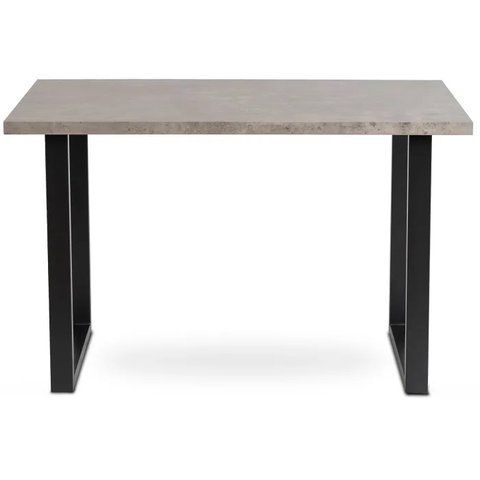 Стіл MEBEL ELITE ALTE MAX 130х65 см бетон / чорний фотографія