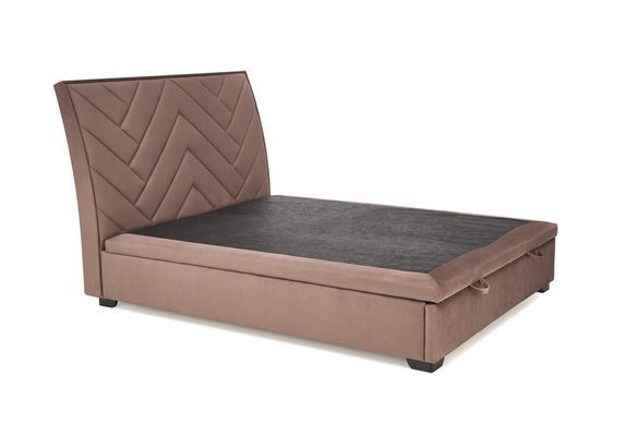 Ліжко CONTINENTAL 1 VELVET Halmar 160x200 Бежевый фотографія