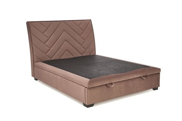 Ліжко CONTINENTAL 1 VELVET Halmar 160x200 Бежевый фотографія