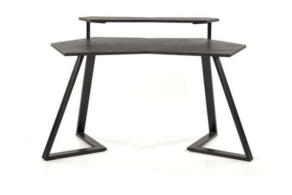 Стол письменный FORKS Halmar 130x90 Темно-Серый / Черный фотография