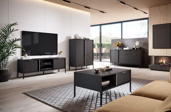 Комод Perfect Home Ларс/Lars 3-дверный с 2 ​​ящиками 3D2S/153 Антрацит фотография