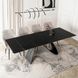 Стол раскладной MEBEL ELITE DEVON 160(220)х90 см Черный мрамор/черный