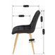 Стул бархатный MEBEL ELITE RODRI Velvet Черный / Натуральный