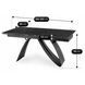 Стол раскладной MEBEL ELITE DEVON 160(220)х90 см Черный мрамор/черный