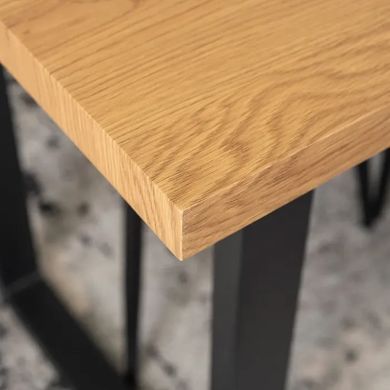 Стіл MEBEL ELITE ALTE 120х65 см Золотий дуб / Чорний фотографія