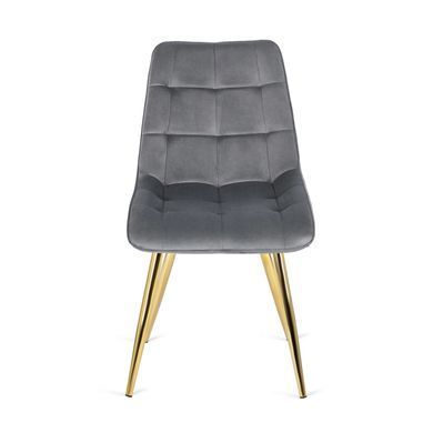 Стул бархатный MEBEL ELITE CARO Velvet Серый фотография