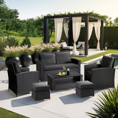 Комплект садових меблів MEBEL ELITE COLORADO Темно Сірий