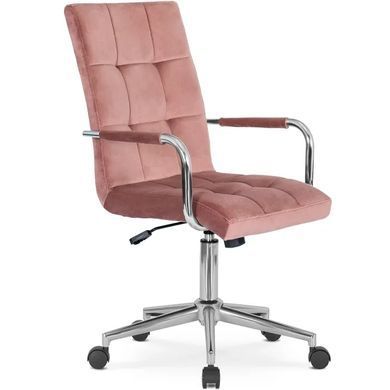 Стілець офісний поворотний MEBEL ELITE BOSTON Velvet, Рожевий фотографія