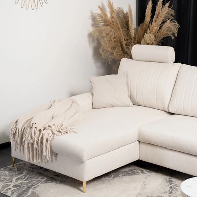 Кутовий диван MEBEL ELITE BILBAO 255 см Беж (лівий) фотографія