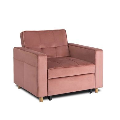 Крісло розкладне MEBEL ELITE SOLOR Velvet Рожевий фотографія