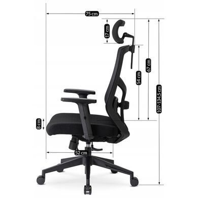 Стул офисный вращающийся MEBEL ELITE BENTO Черный фотография