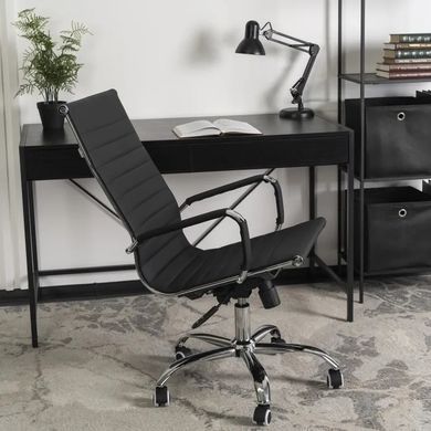 Стул офисный поворотный MEBEL ELITE FERNIS экокожа Черный фотография
