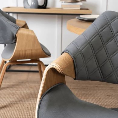 Стул бархатный MEBEL ELITE LUISE Velvet Серый фотография