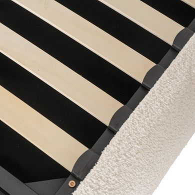 Кровать двуспальная MEBEL ELITE BRISTOL 140x200 см Кремовая фотография