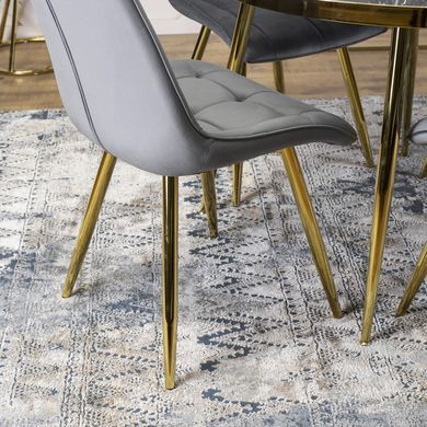 Стул бархатный MEBEL ELITE CARO Velvet Серый фотография