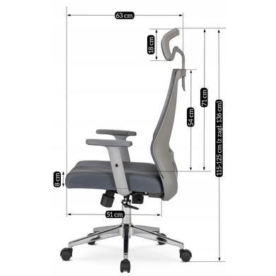 Стілець офісний поворотний MEBEL ELITE PATRIC 2 Сірий фотографія