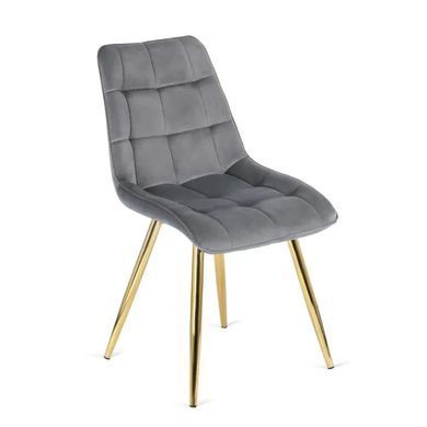 Стул бархатный MEBEL ELITE CARO Velvet Серый фотография