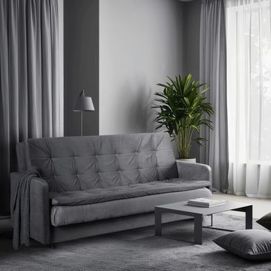 Диван розкладний MEBEL ELITE STELLA 200 см Сірий фотографія