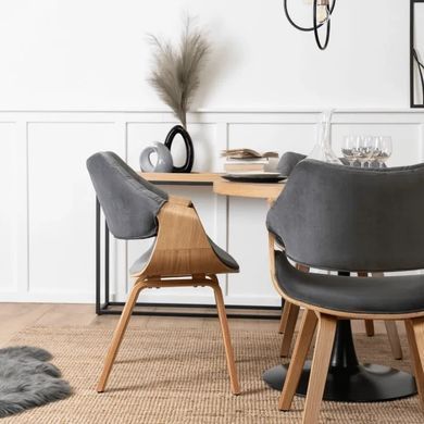 Стул бархатный MEBEL ELITE LUISE Velvet Серый фотография