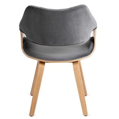 Стул бархатный MEBEL ELITE LUISE Velvet Серый фотография