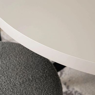 Стіл розкладний круглий MEBEL ELITE LUKAS 100(250)х100 см Кашемір/чорний фотографія