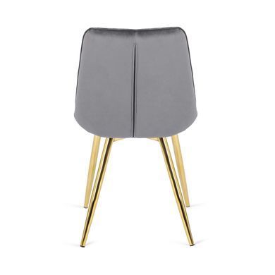 Стул бархатный MEBEL ELITE CARO Velvet Серый фотография